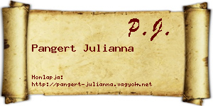 Pangert Julianna névjegykártya
